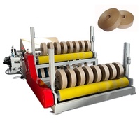 Machine de refendage et de rembobinage de rouleaux de papier kraft pneumatique personnalisée, largeur de coupe réglable, contrôle électromagnétique