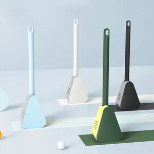 Zenidoo Yh Brosse WC en silicone avec long manche en plastique, séchage rapide, écologique, accessoire de nettoyage pour salle de bain, conception ergonomique - Product Image 2