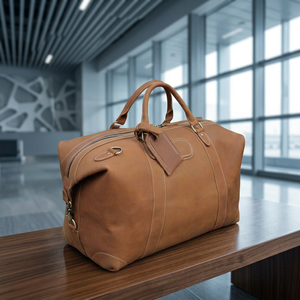 Sacs de voyage vintage unisexes en cuir véritable naturel de qualité supérieure B S International, impression de logo personnalisée, qualité durable - Product Image 1