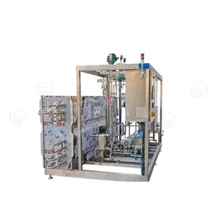 Çok fonksiyonlu süt küçük Uht içecek suyu sterilizasyon makinesi süt pastörizasyon makinesi makine boru tipi