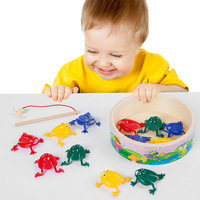 Jeu de table interactif personnalisable pour enfants et tout-petits, ensemble de jeu éducatif, jeu de société de table de pêche aux grenouilles rebondissantes