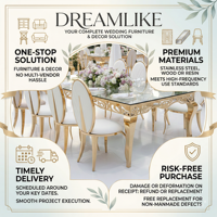 Chaise de salle à manger de luxe en acier inoxydable doré, design moderne, pour usage extérieur et hôtelier, personnalisable, pour événements, mariages, en cuir PU