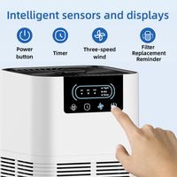Mini purificateur d'air facile à transporter pour la chambre, les enfants et les animaux domestiques, purification efficace avec filtre composite triple HEPA et ioniseur d'air