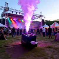 Machine à fumée liquide CO2 DMX RGB LED 9 canaux 4000W en aluminium avec prise universelle pour fêtes, clubs et mariages