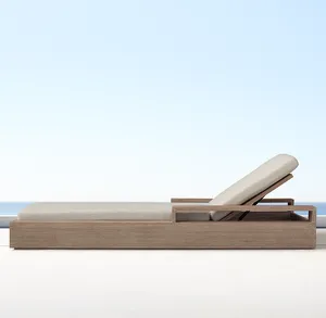 Sassanid Pure Modernism Design Outdoor Teak Furniture Poolside <span class=keywords><strong>Marbella</strong></span> Teak Chaise - Product Image 3