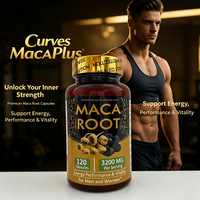 Capsules de Maca pour le bien-être quotidien des hommes adultes, énergie durable, soutien de l'équilibre hormonal, adaptation naturelle au stress, fonction immunitaire, 100% naturel
