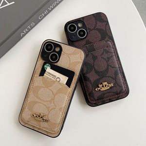 Étui de téléphone tendance en cuir artificiel avec porte-cartes pour iPhone 11 Pro, 12, 13, <span class=keywords><strong>14</strong></span>, 15, 16, 17 Pro Max, 12/13 Mini, Xs Max - Product Image 1