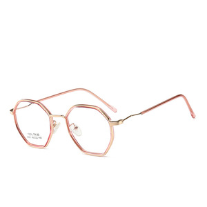 <b>Irregular</b> Geometric Eyeglasses Frames Full Rim Transparent Women's Vintage Style Flat <b>Mirror</b> Glasses - Product Image 5