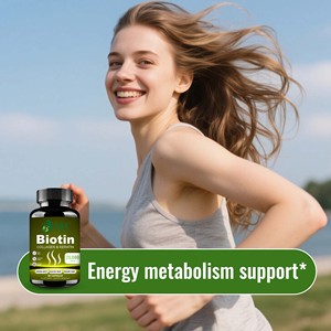 Cápsulas de Biotina Sin Gluten, Sin Azúcar y Sin OMG con MOQ Bajo para una Piel Radiante, Cabello Saludable, Uñas Fuertes y Apoyo al Metabolismo Energético - Product Image 6