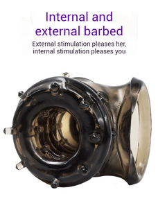 Herren Double Lock verdickte körnige Schwimmpunkt-Ejakulation verzögerung Wolf Tooth <span class=keywords><strong>Crystal</strong></span> <span class=keywords><strong>Sleeve</strong></span> - Product Image 3