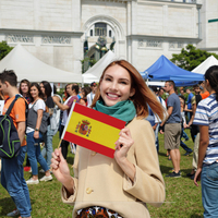 En gros 14*21cm Espagnol Main Agitant Fanion Drapeau Offre Spéciale Les Pays Mondiaux avec Tige En Bois
