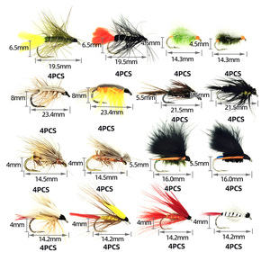 Set di esche da <span class=keywords><strong>pesca</strong></span> a mosca da 64 pezzi all'ingrosso amo da <span class=keywords><strong>pesca</strong></span> a mosca in scatola - Product Image 2