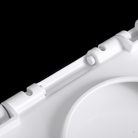 Siège de toilette en plastique à fermeture douce, double poussoir, charnière en acier inoxydable détachable, garantie 5 ans, design moderne pour salle de bain (vente en gros)