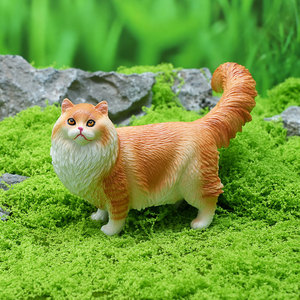 Juguete de simulación de alta calidad de PVC sólido para gatos, modelo de gato somalí somnoliento y ebrio, adorno de escritorio, juguetes de animales. - Product Image 2