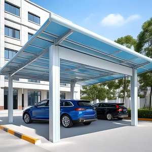 Auvent de voiture pliable de luxe M-Style en polycarbonate avec structure en aluminium pour stationnement double dans le jardin et le <span class=keywords><strong>garage</strong></span> - Product Image 4