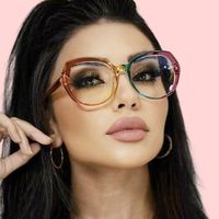 Lunettes optiques polygonales tendance en Tr90 pour femmes, montures de lunettes de lecture anti-lumière bleue
