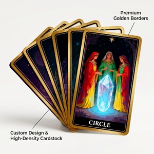 Carte dei Tarocchi Personalizzate con Bordi Dorati per Letture Divinatorie e Spirituali - Product Image 2