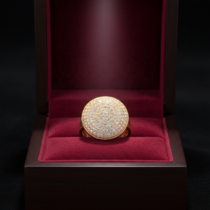 2019 Neuestes Design 18 Karat Gold gefüllter Zirkon Finger Schmuck <span class=keywords><strong>Ring</strong></span> Frauen verstellbarer <span class=keywords><strong>Ring</strong></span> Gold Paar Verlobung sring - Product Image 6