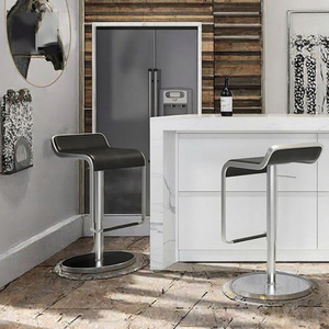 Modern Metal <b>Adjustable</b> Barstool Counter <b>Height</b> 360 Swivel Farmhouse- Hotel Outdoor Dining Home Bar Living Room Bedroom - Product Image 3