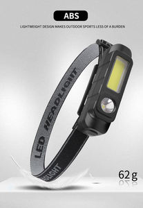 USB <b>Rechargeable</b> LED Cap Clip <b>Light</b> Ultra Bright Dual <b>Light</b> COB Headlamp Portable Waterproof <b>Work</b> <b>Light</b> for Camping Fishing Hiki - Product Image 6