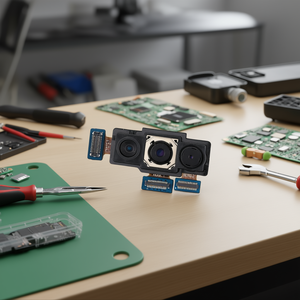 Modulo Fotocamera Posteriore per Samsung Galaxy A50 2019, Lente Grandangolare con Autofocus, Ricambio in Vetro Ottico - Product Image 3