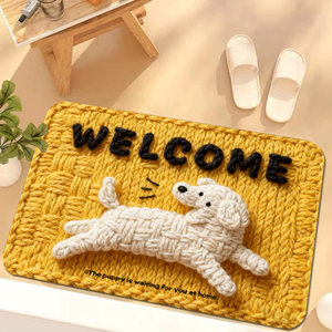 3D Häkel-Cartoon Neuartige Schlingenflor Waschbare Rutschfeste Haustierfreundliche Hotel-Türmatte Innenbereich-Teppich - Product Image 1