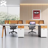 Postes de travail modulaires peu encombrants pour bureaux open space avec bureau intégré pour immeubles de bureaux