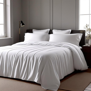 4Pcs 100% Polyester Brushed Microfiber White <strong>Sheet</strong> &amp; Pillowcase Set King &amp; Queen Size Bedsheets For Home &amp; Hotel - Product Image 2