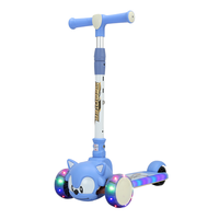 Trottinette à trois roues en plastique pour enfants, avec musique et lumières, design mignon, prix bas, puissante, vente en gros directe usine