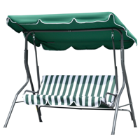 3 Places Acier Balançoire Patio Jardin Extérieur Mobilier Hamac Balançoire Design pour Adultes