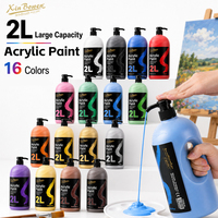 Xin Bowen 2L Acrylfarbe Hochviskos Reichhaltiges Pigment Professionelle Studiofarbe für Leinwand & Wand