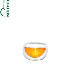 ガラスカップ80ml耐熱ホウケイ酸ガラス素材新デザイン小型ティーカップ