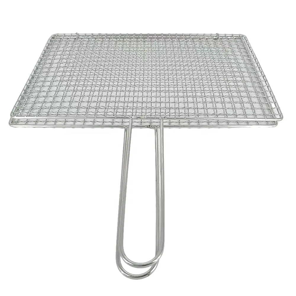 Stainless Steel Portable Outdoor Party Barbecue Tools Reusable Wire Fish Grill Basket BBQ Wire Mesh Grill Mesh