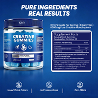 Complément pré-entraînement à marque privée, créatine monohydrate naturelle en gommes 5000mg 6000mg, croissance musculaire, gestion de l'énergie