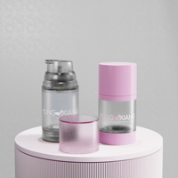 Bouteilles à pompe sans air de luxe AS PP 100ml 120ml 150ml pot à vide en plastique sérum crème pour le visage soins de la peau emballage cosmétique Logo personnalisé
