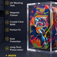 Boîte de présentation magnétique personnalisée en acrylique anti-UV pour cartes Pokémon, boîte octogonale de protection