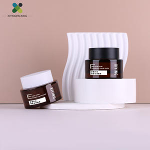 Frascos de Vidrio Grueso Personalizados de 2 oz/50 g, Envase Cosmético Vacío con Protección UV, Frasco de Vidrio Ámbar de Boca Ancha para Crema Facial - Product Image 2