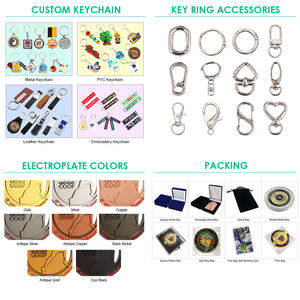 حلقة مفاتيح بتصميم قطة لطيفة شعبية، تذكار مخصص ثلاثي الأبعاد من سبائك الزنك المعدنية مع طلاء المينا الصلب والذهب - Product Image 6