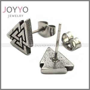 2020 Vintage <span class=keywords><strong>Viking</strong></span> En Acier Inoxydable Boucles <span class=keywords><strong>D</strong></span>'oreilles Mini Goujon Punk Boucles <span class=keywords><strong>D</strong></span>'oreilles pour hommes - Product Image 3