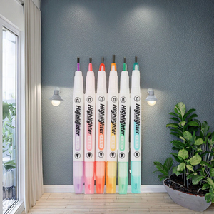 Juego de 6 Marcadores de Punta Plana de Doble Punta con Ventana Transparente, 6 Colores - Product Image 3