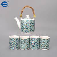 Excellent nouveau service à thé en porcelaine fine, théière de 450 cc, tasse de 250 cc, 6 soucoupes, ensembles à café