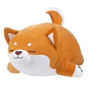 Offres Spéciales mignon Super doux Shiba chien en peluche oreiller peluche OEM personnalisé en peluche Animal jouet oreiller