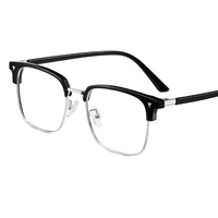 Monture de lunettes optiques carrées en métal unisexe, monture universelle compatible avec les verres PC