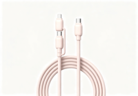 Kabel Pengisian Cepat 240W 2 in 1 Dual Head Grosir, Kabel Quick Charge Tipe C Kecil untuk Ponsel
