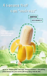 Barra de Helado Suave con Sabor a Plátano Abink, Halal, Paquete a Granel, Bolsa de 55g, Listo para Comer, Alta Calidad de Exportación - Product Image 6
