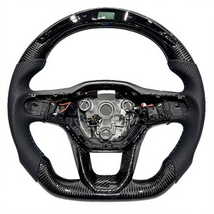 Volante Deportivo de Fibra de Carbono Negro Personalizado de Fábrica con Diseño Superior e Iluminación LED, Apto para Seat Cupra <span class=keywords><strong>Leon</strong></span> MK3 - Product Image 1