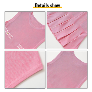 Vestido Mini de Punto Plisado Ancho, Moderno y Chic para <span class=keywords><strong>Mujer</strong></span>, Verano, Sin Mangas, Vestidos Femeninos, Vestidos, Robe <span class=keywords><strong>Mujer</strong></span> - Product Image 3