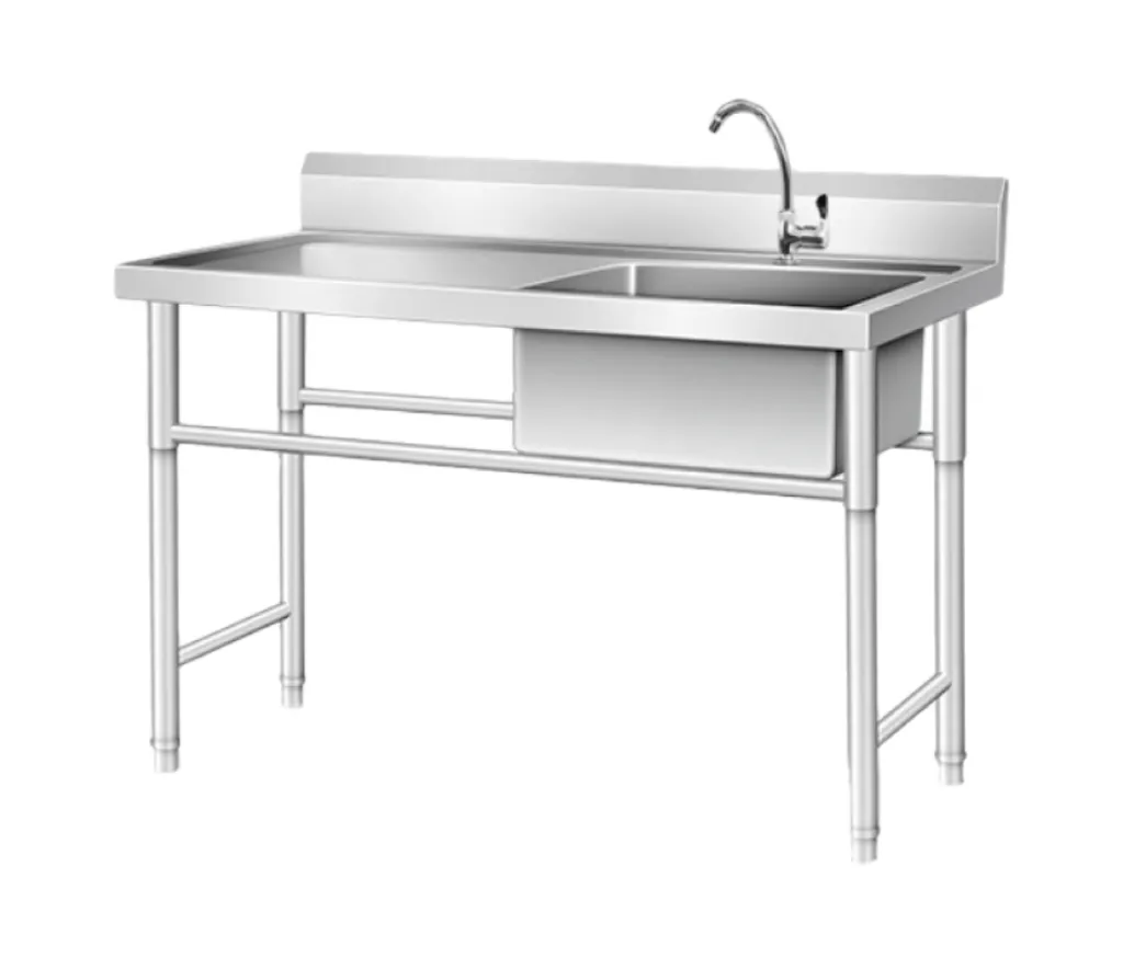 Modern Design Stainless Steel Prep Table With Sink Commercial Kitchen Stainless Steel Work Table With Sink Faucet