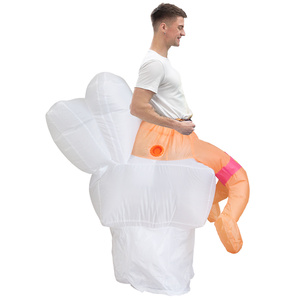 Надувной костюм-туалет для взрослых мужчин и женщин, подходит для ролевых игр, надувной костюм на все тело, костюм для вечеринки на Хэллоуин - Product Image 5