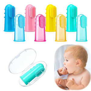 Baby Finger Toothbrush With Box Silicon Toothbrush Cleaning Children Teeth Clear Soft Silicone Infant Tooth Brush For Kids